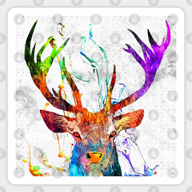 Red Deer Grunge Sticker by danieljanda